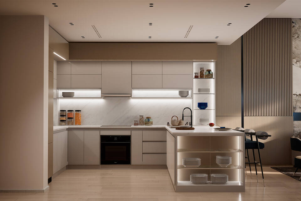 Designer turnkey apartments with appliances